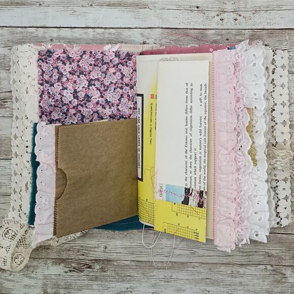 Pink Embellished Junk Journal: Flowers, Birds and Butterflies (Lifetime) - Picture 5 of 16